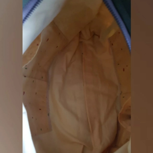 Jacquie Scott Large Zipper Quilted Sunflower Cotton Tote Shoulder Hand Bag - Picture 5 of 7